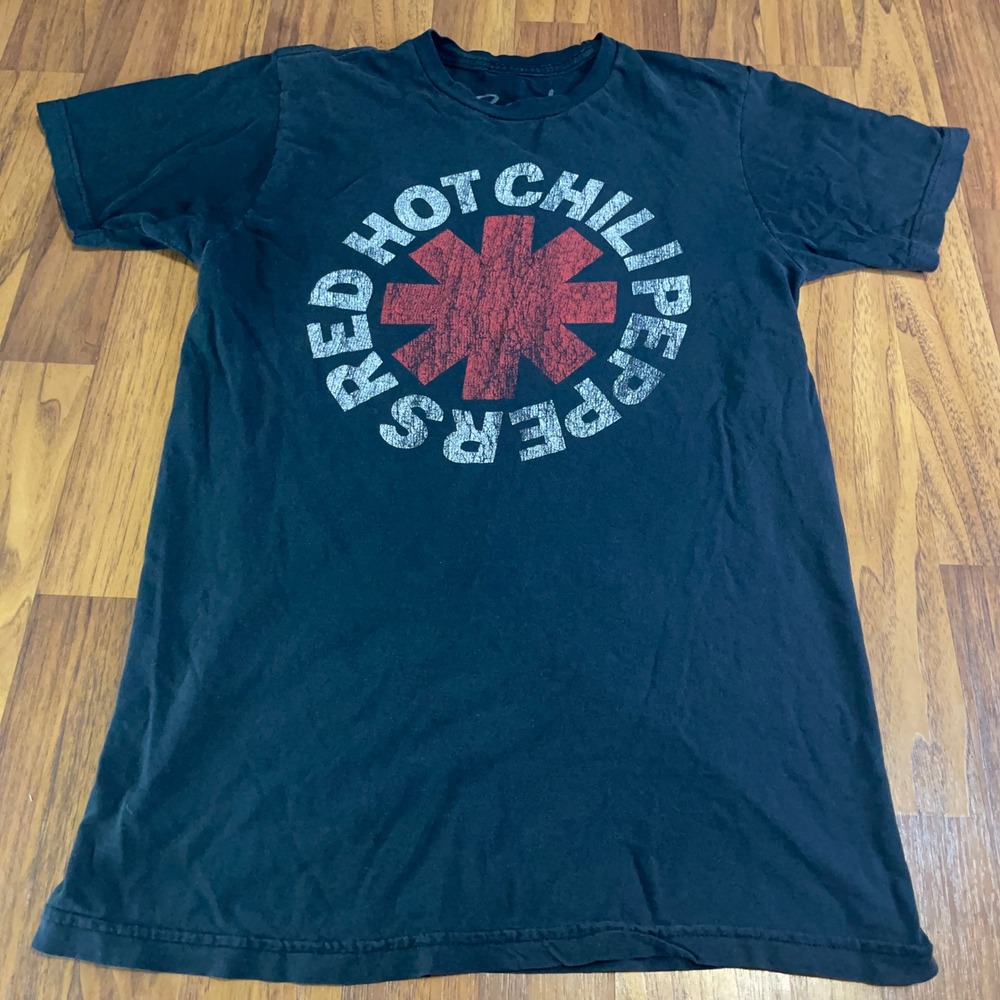Red Hot Chili Peppers T Shirt Mens Small Black Bravado Asterisk Logo Band Tee